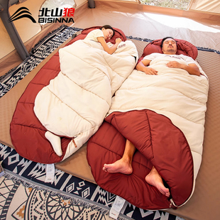 加大睡袋成人户外露营春秋冬季加厚防寒保暖大人伸手专业新品特价