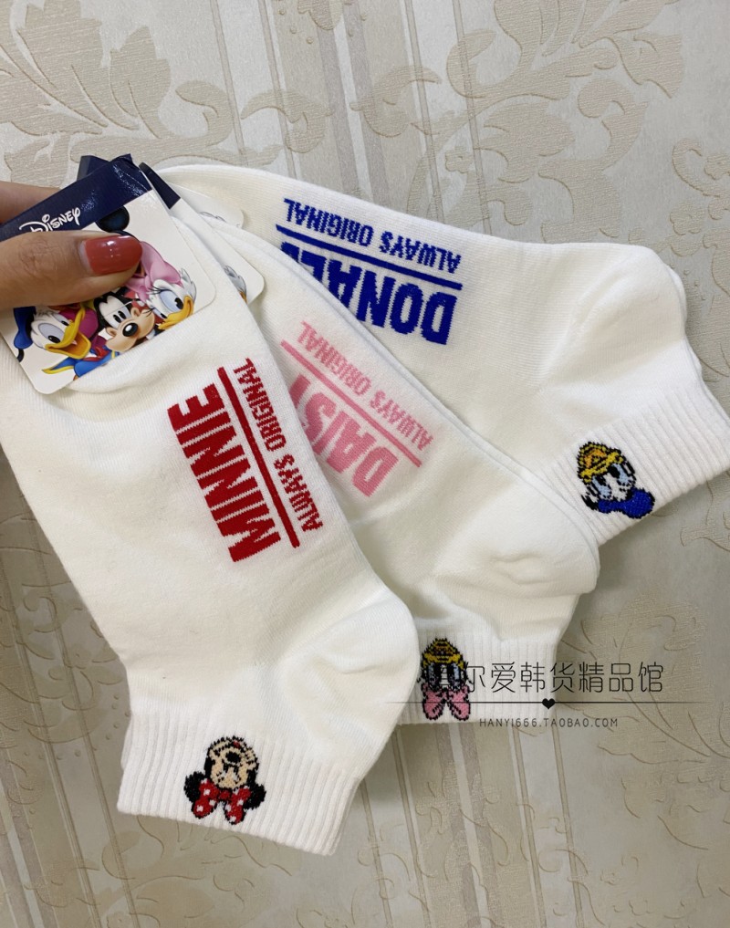 韩国代购卡通印花女纯棉短袜