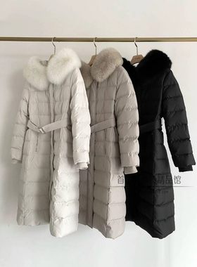 jcoco韩国代购大毛领长款鹅绒服