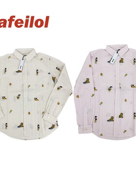 现货 Palace 21FW Garfield Boojie Shirt 加菲猫联名 满印 衬衫