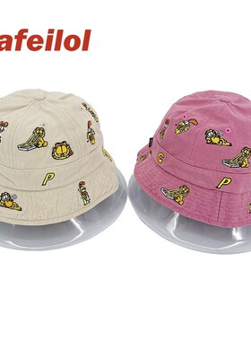现货 Palace 21FW Garfield Bucket Hat 加菲猫联名 遮阳 渔夫帽