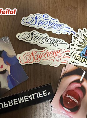 现货 Supreme 24FW 白雪公主 棒棒糖 光头 字母LOGO 贴纸 贴画