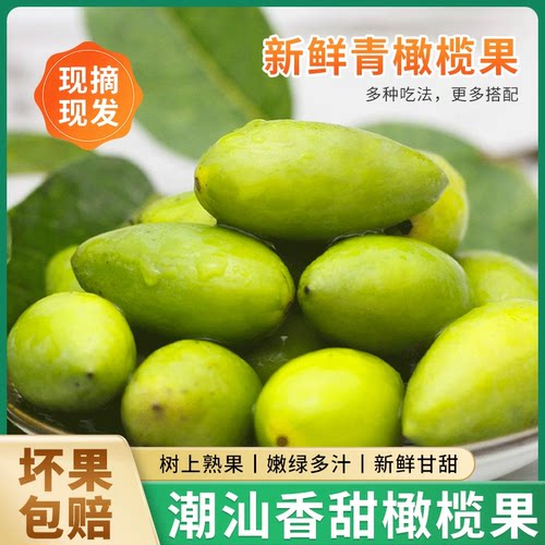 潮汕新鲜青橄榄果特甜鲜橄榄金灶甜种冰糖橄榄水果零食生吃甜橄榄
