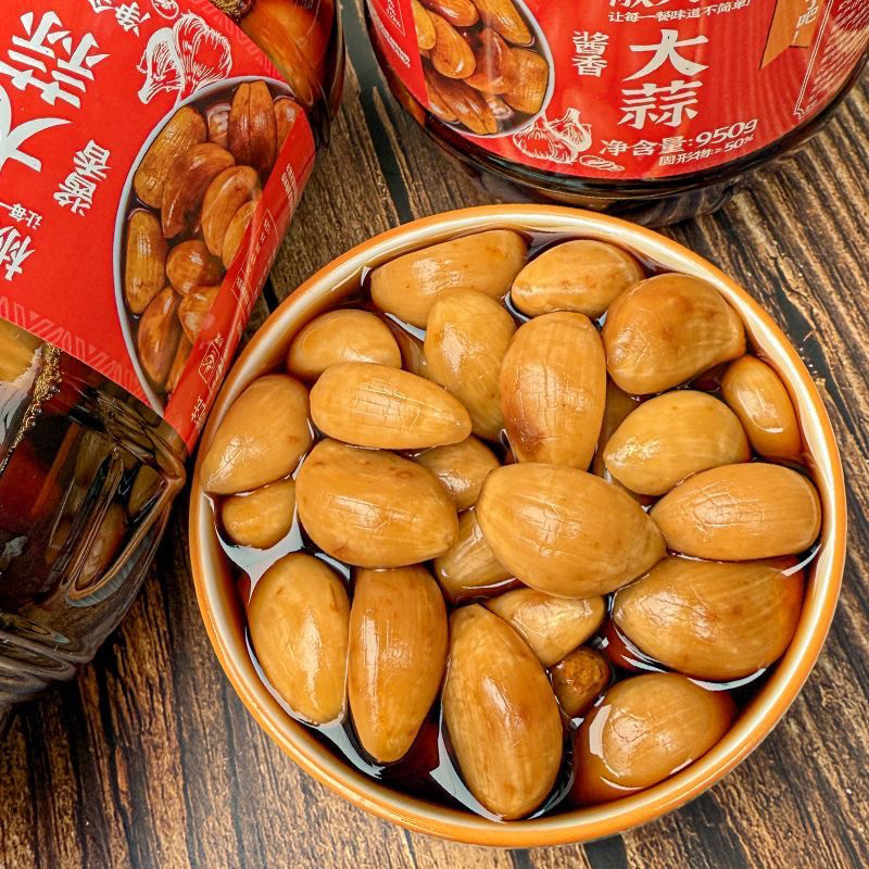 广西椒大爷酱香大蒜酱油泡蒜米蒜瓣腌制酱咸蒜粒去皮咸味蒜头泡菜