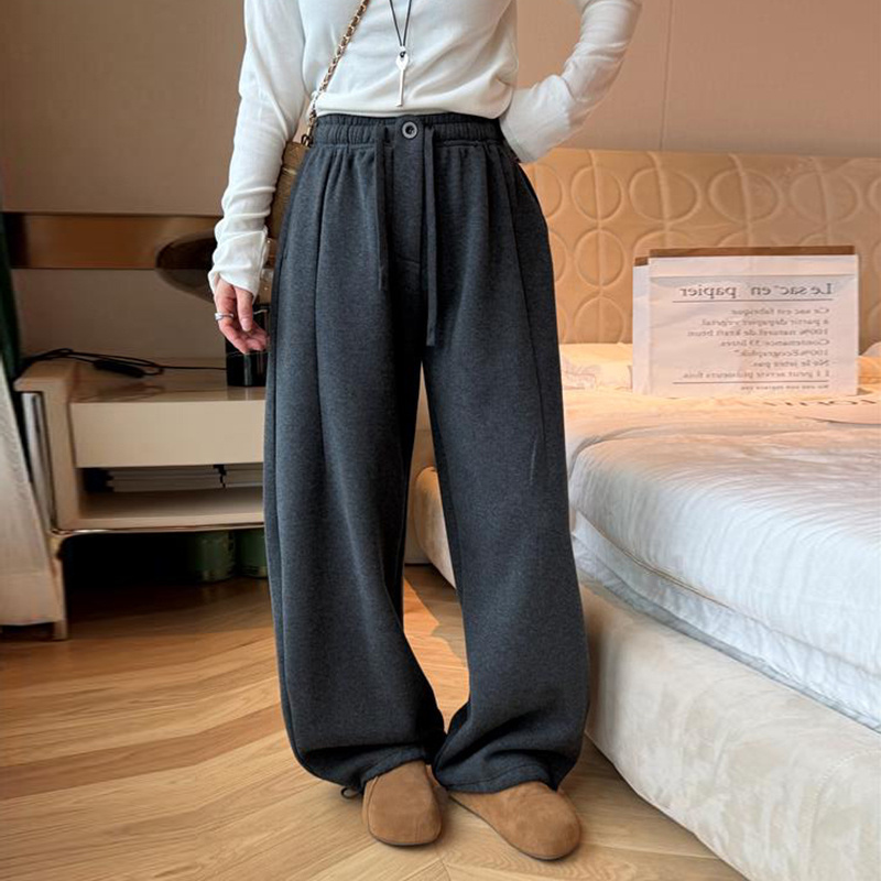 新款束脚两穿阔腿裤运动裤