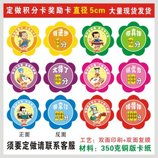小学生积分卡片奖励卡尚学币儿童积分币奖励币鼓励卡片乐学币订制