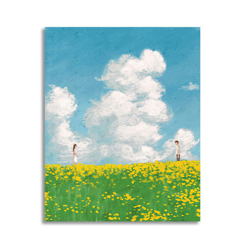 【底价捡漏】插画师KAYlee复刻版画秋天春天治愈客厅装饰画挂画