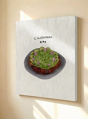 无框画Lilou复古西餐料理静物美食餐厅小众艺术客厅装饰画挂画