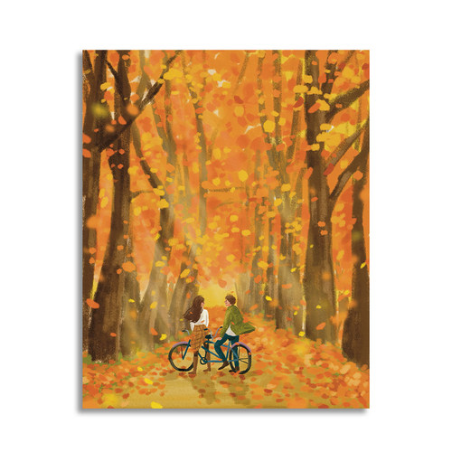 【底价捡漏】插画师KAYlee复刻版画秋天春天治愈客厅装饰画挂画