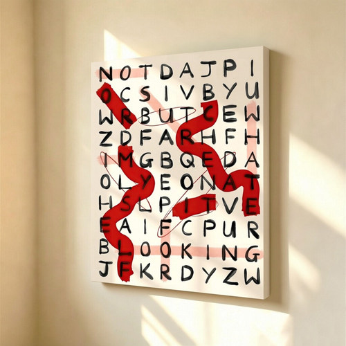 无框画KitAgar风涂鸦字母英文字母艺术海报卧室客厅装饰画挂画