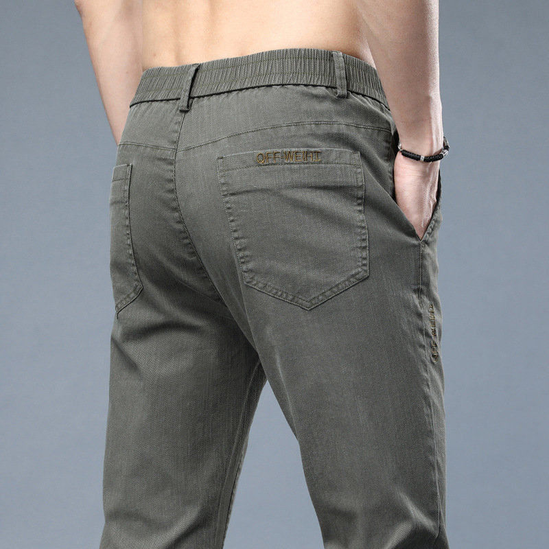 男士商务休闲裤长裤青年西裤修身西装裤秋冬小脚免烫加绒薄款裤子