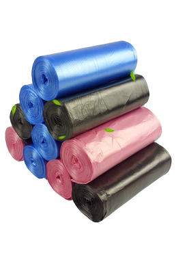 酒店宾馆卷装平口小垃圾袋1件20卷400条蓝色黑色