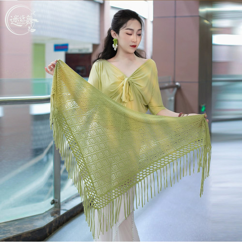 迷迭舞2025新款肚皮舞臀巾特价舞蹈跳舞腰巾腰链三角巾流苏百搭女