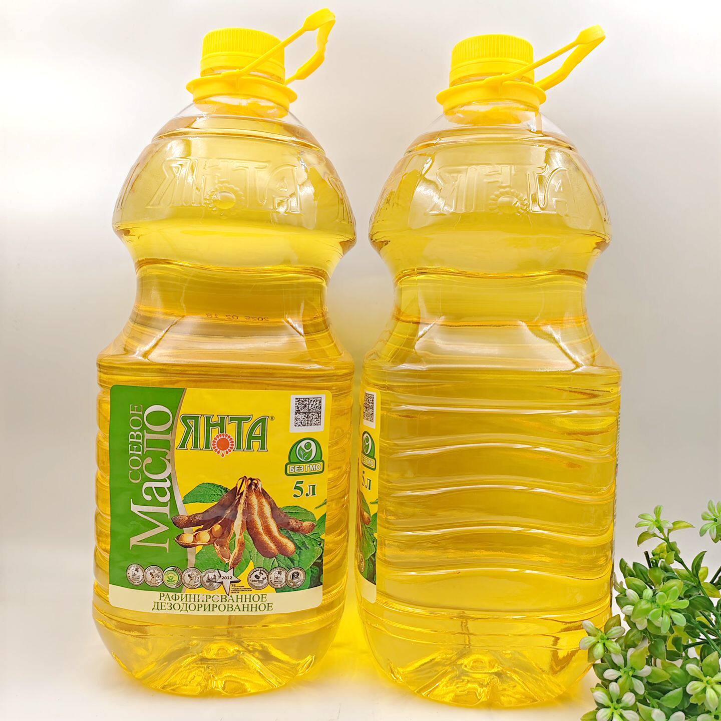 俄罗斯原装进口阳达精炼大豆油黄豆油植物油5升大桶装家用食用油