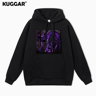 波比的游戏时间瞌睡猫恐怖微笑小动物卫衣连帽周边宽松服儿童装