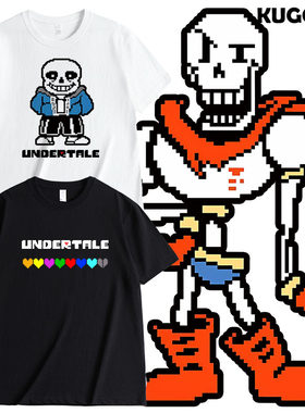 传说之下百搭undertale短袖t恤游戏纯棉衣服上衣衫儿童男装