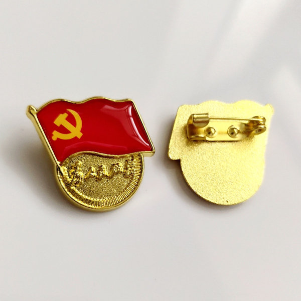 精制加厚半圆形红旗党徽人民服务