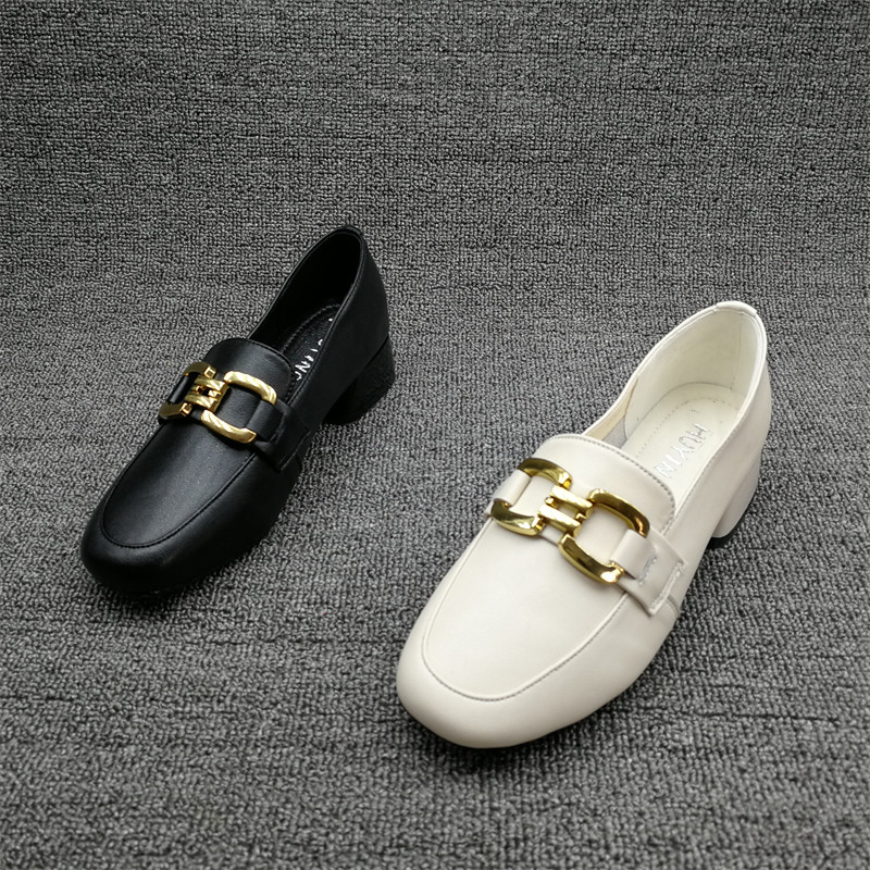 品牌撤柜真皮女鞋2024春秋新款一脚蹬英伦低跟牛皮浅口单鞋乐福鞋,女鞋,乐福鞋（豆豆鞋）,淘宝优惠券,粉丝福利购,淘宝优惠卷