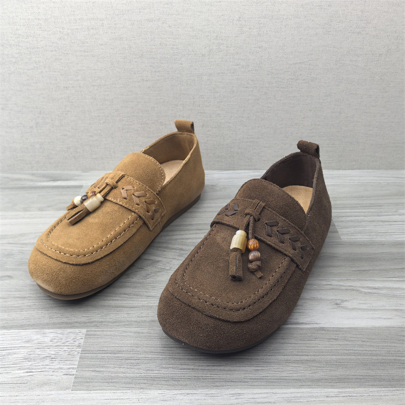 工厂撤柜复古流苏乐福鞋女圆头平底豆豆鞋一脚蹬软底舒适百搭单鞋,女鞋,乐福鞋（豆豆鞋）,淘宝优惠券,粉丝福利购,淘宝优惠卷