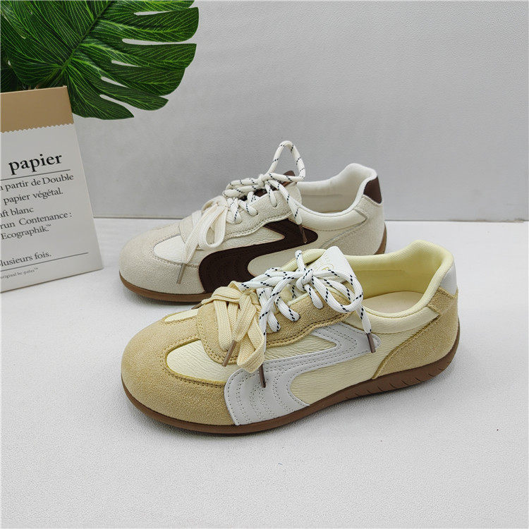 复古风拼色德训鞋女休闲系带平底运动鞋百搭小白鞋,女鞋,德训鞋,淘宝优惠券,粉丝福利购,淘宝优惠卷