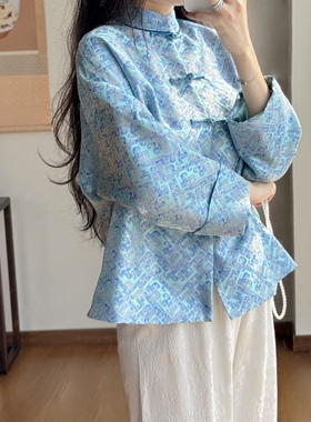 2025秋冬季新款新中式国风改良外套女高级感气质宽松长袖上衣