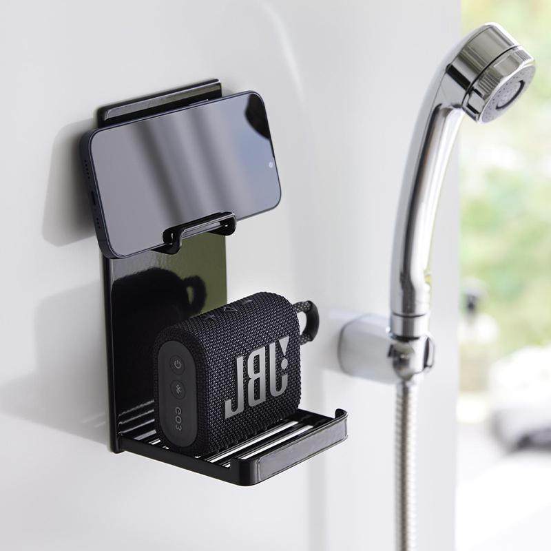 日本山崎实业yamazaki浴室手机音响收纳架肥皂置物架磁铁吸附