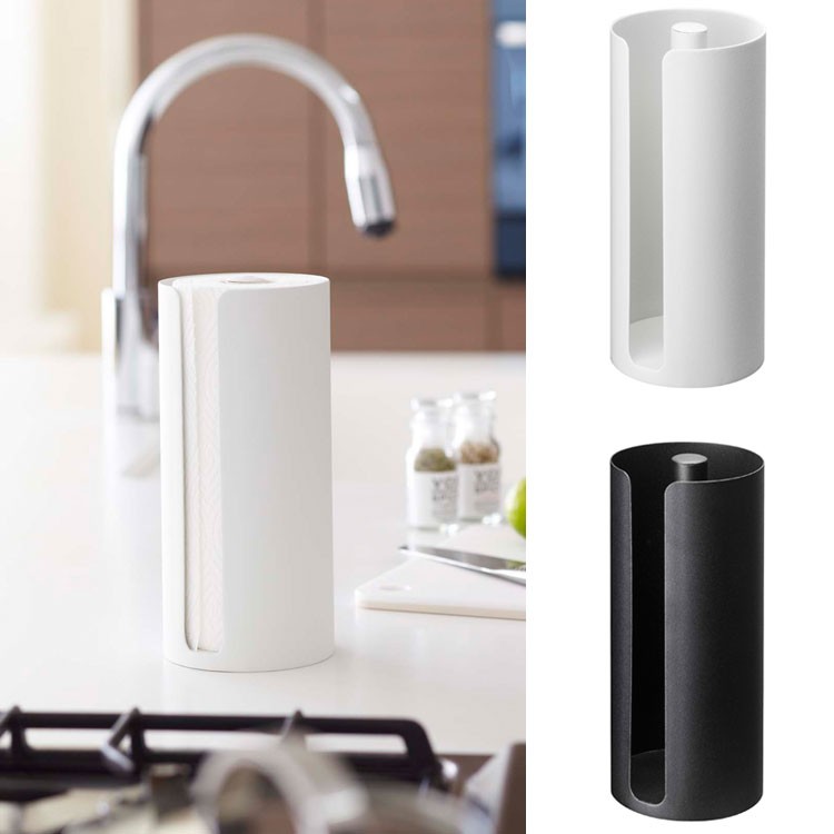 日本山崎实业YAMAZAKI厨房用纸架卷纸收纳架创意立式卫生纸卷纸架