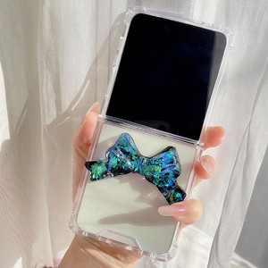立体蝴蝶结适用三星galaxy zflip7手机壳ins风zflip6透明oppo find n3 flip小折叠屏pocket 2气囊zflip5