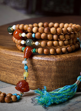 2025秋季上新手编老山檀香木多圈手链 原创文玩中式手串 一件