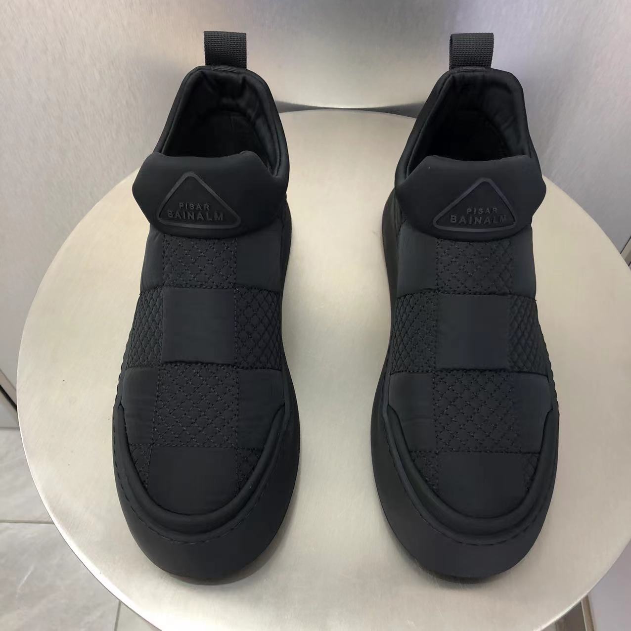 广州秋冬新款男鞋厚底羽绒棉潮流时尚一脚蹬男士休闲韩版超轻潮鞋