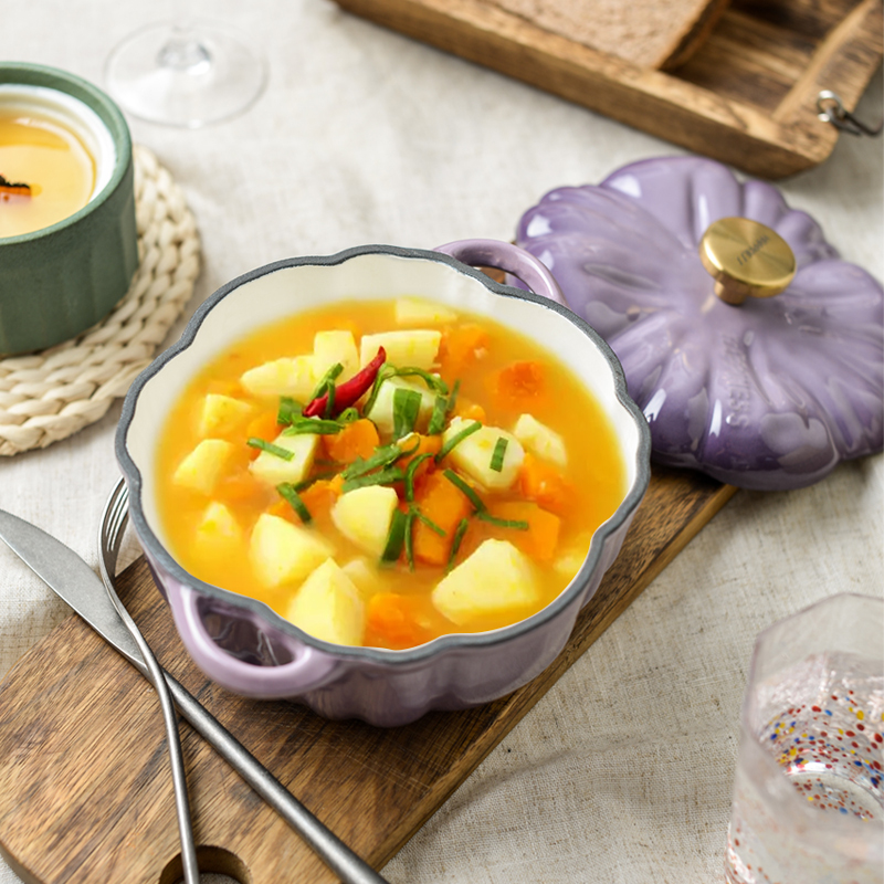 电磁炉通用珐琅锅小幸福铸铁搪瓷