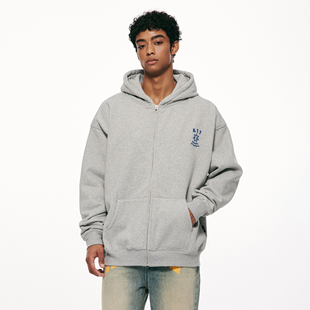 A11SALVE徽章印花拉链高街卫衣男女潮牌连帽开衫 外套 情侣春秋美式