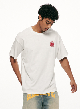 A11SLAVE复古满印字体短袖t恤重磅基础春夏宽松男女街头潮牌情侣