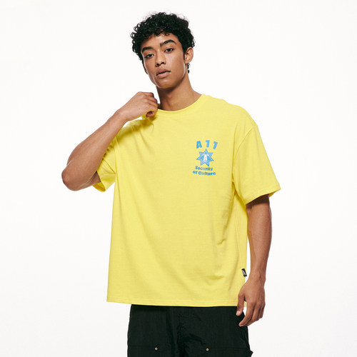 A11SLAVE徽章印花短袖T恤男女