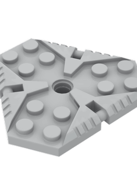 兼容乐高积木零件 27255 小颗粒积木散件 6x6中孔三角能量 盾