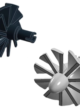 小颗粒科技积木 MOC零件 兼容乐高43122配件 飞机引擎 螺旋桨带销