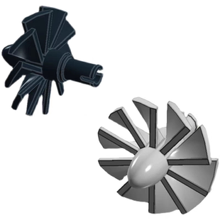 小颗粒科技积木 MOC零件 兼容乐高43122配件 飞机引擎 螺旋桨带销