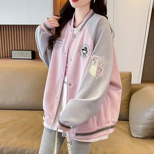 女童棒球服春秋款2025新款网红童装女孩秋装运动衣服大童春季外套