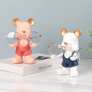 创意暴力熊眼镜架摆件眼镜店装饰道具展示架眼镜托架放眼镜的架子
