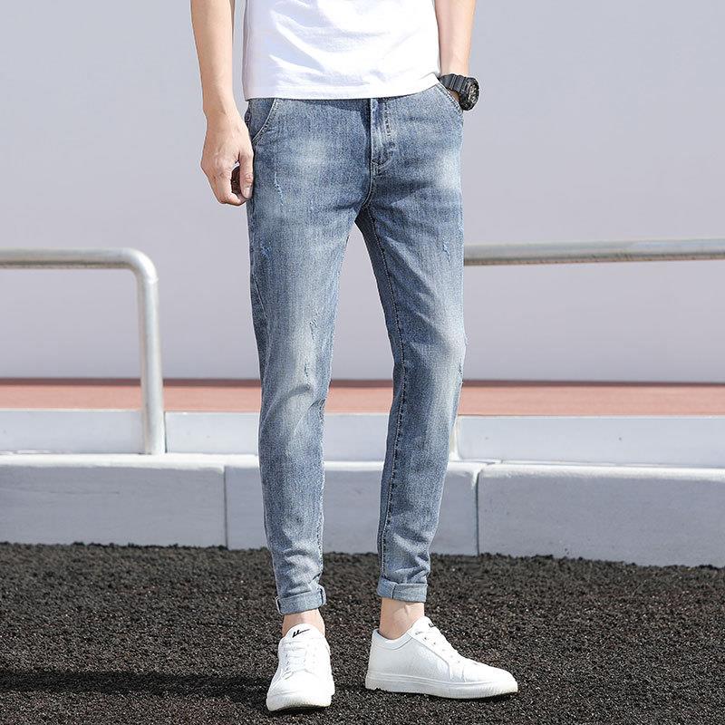 九分牛仔裤男修身小脚韩版潮流潮牌百搭2026春夏新款弹力休闲裤子