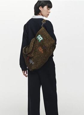 Bibiy 纯元 两用豹纹刺绣大号帆布包 追加多次人气包包