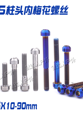 钛合金M6螺丝 M6X10-90mm T25内梅花 摩托发动机外壳 骑行车改装