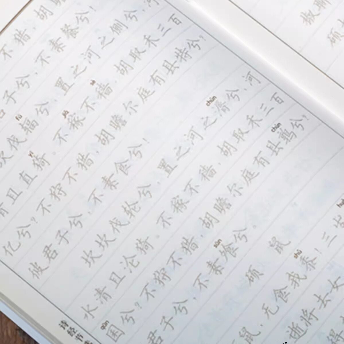 《诗经节选》硬笔楷体手抄本初学者临摹 抄写本硬笔字帖国学经典