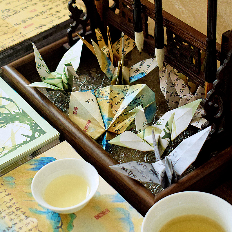 200张大尺寸千里江山古风折纸