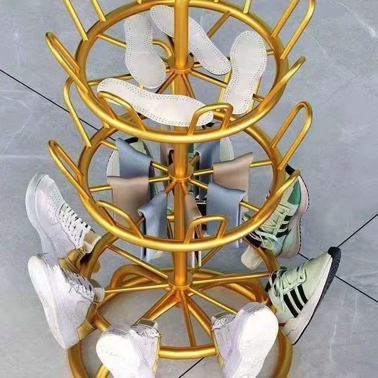 专用晒鞋架家用晒鞋神器旋转多层落地式铁艺阳台室外拖鞋鞋架架子
