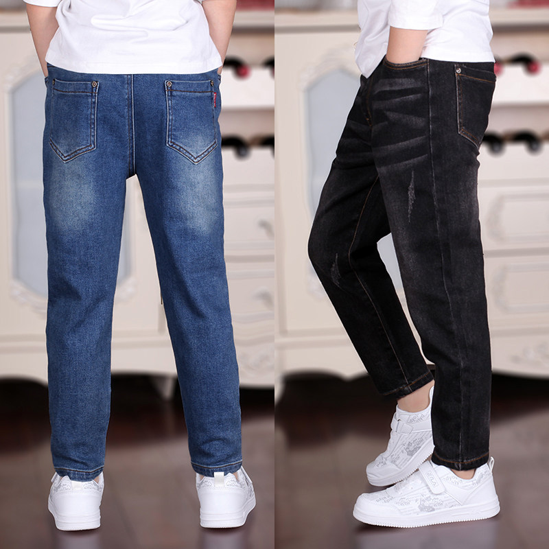 男童黑色标准版牛仔裤2025秋冬款简单大方中大童有弹舒适儿童长裤,童装/婴儿装/亲子装,裤子,淘宝优惠券,粉丝福利购,淘宝优惠卷