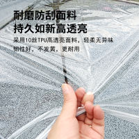 Transparent umbrella three-fold fully automatic TPU thickened high-transparency folding umbrella for couples, fresh and small, large double thickened thumbnail 4