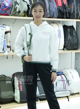 2024YONEX尤尼克斯yy羽毛球服150124BCR男女款运动带帽卫衣防风