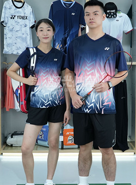 YONEX尤尼克斯羽毛球服男女短袖T恤透气速干运动上衣110274BCR