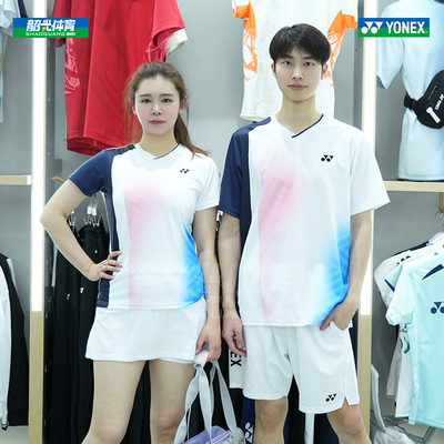 2025新款YONEX尤尼克斯羽毛球服男女yy速干运动短袖110115/210115